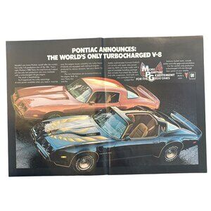 1980 Pontiac Formula Firebird Trans Am T Tops 16x10 Vintage Print Ad Wall Art
